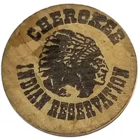 Wooden Nickel - Cherokee Indian Reservation
