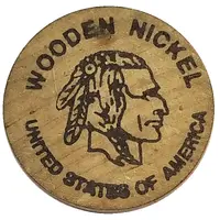 Wooden Nickel - Cherokee Indian Reservation