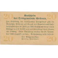20 Heller Grünau