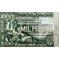 1000 Pesetas Generalitat de Catalunya, Trial