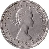 1/2 Crown - Elizabeth II 1st portrait
