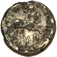 Gold Plated Stater - Verica Verica Warrior Star Contemporary Counterfeit