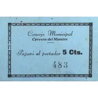 5 Céntimos Cervera del Maestre