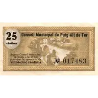 25 Céntimos Puig-Alt de Ter