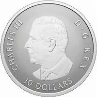 10 Dollars - Charles III Gleaming Maple Leaves