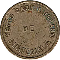 1/2 Real - Ferro Carril Urbano Urban railway of Guatemala City