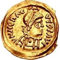 1 Tremissis In the name of Heraclius, Lined torso