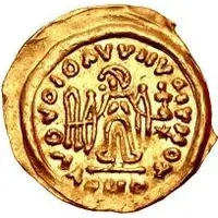 1 Tremissis In the name of Heraclius, Lined torso