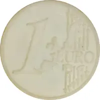 Jeton de chariot - Carrefour 1 Euro, blanc