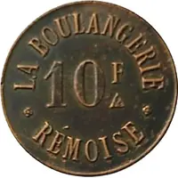 Jeton 10 Francs La Boulangerie Rémoise
