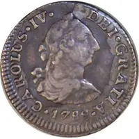 1/2 Real - Carlos IV Numeral IV, Carlos III portrait