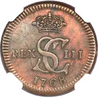 1⁄16 Real - Carlos III Pattern, Copper