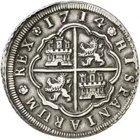 8 Reales - Felipe V Madrid,PHILIPPUS and wide crown