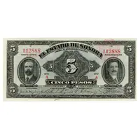 5 Pesos El Estado de Sonora