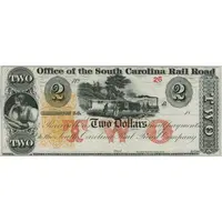 2 Dollars South Carolina Rail Road