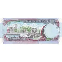 100 Dollars Large striped numeral