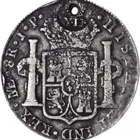 8 Reales - Isabella II Countermark on Philippines 8 Reales