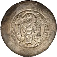 Denier bractéate - Gertrude et roi Frédéric I