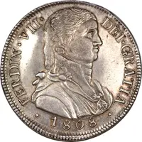 8 Reales - Fernando VII imaginary bust
