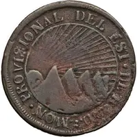 2 Reales State of Honduras - Provisional Default Category Coins Americas Honduras