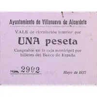 1 Peseta Villanueva de Alcardete