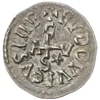 Denier - Louis II and Angelberga monogram