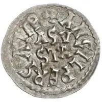 Denier - Louis II and Angelberga monogram