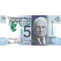 5 Pounds Clydesdale Bank