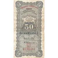 50 Cents Kiangsu Farmers Bank overprint