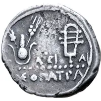 Denarius - Juba II and Cleopatra Selene Caesarea