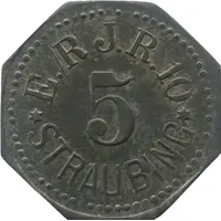 5 Pfennig - Straubing E./R.J.R.