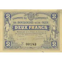 2 francs - Chambre de Commerce de Boulogne-sur-Mer [62]