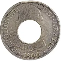 5 Shillings - Charles IIII Holey Dollar