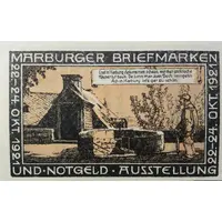 50 Pfennig Marburger Briefmarken und Notgeld Ausstellung