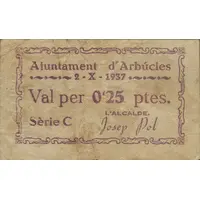0.25 Pesetas Arbúcies