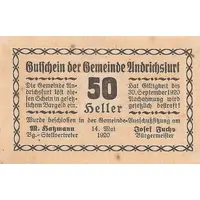 50 Heller Andrichsfurt