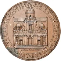 Medal - Gregory XV Laying of the foundation stone Church of St. Ignazio