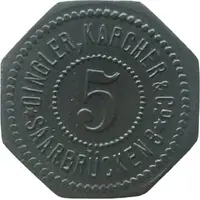 5 Pfennigs - Saarbrücken Dingler, Karcher & Co
