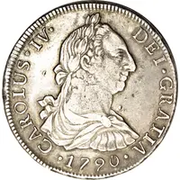 8 Reales - Carlos IV bust of Carlos III