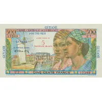 5 New Francs Overprint on 500 Francs