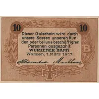 10 Pfennig Wurzener Bank