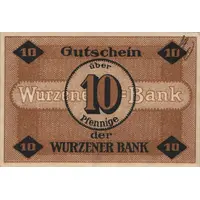 10 Pfennig Wurzener Bank