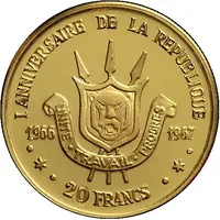 20 Francs First Anniversary of Republic