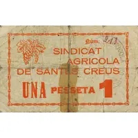 1 Peseta Santes Creus, Sindicat Agrícola