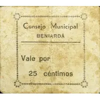 25 Céntimos Beniardá