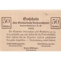 50 Heller Stefanshart