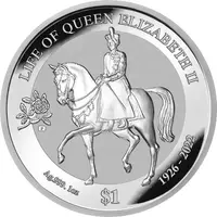 1 Dollar In the name of Elizabeth II, Life of Queen Elizabeth II, Silver Bullion