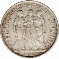 20 Cents / 1 Franc - Christian IX