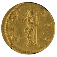 Aureus - Carausius Helmeted bust left