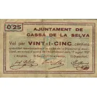 25 Céntimos Cassà de la Selva